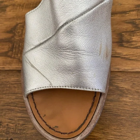 free people Mont Blanc Silver Cutout Sandals, Size EU 36/US 6 - Picture 8 of 11